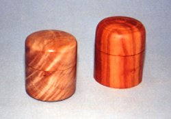 Boxes - Figured Maple (left)  Carob (Right)